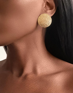 CLASSIC Gold Circle Stud Earrings