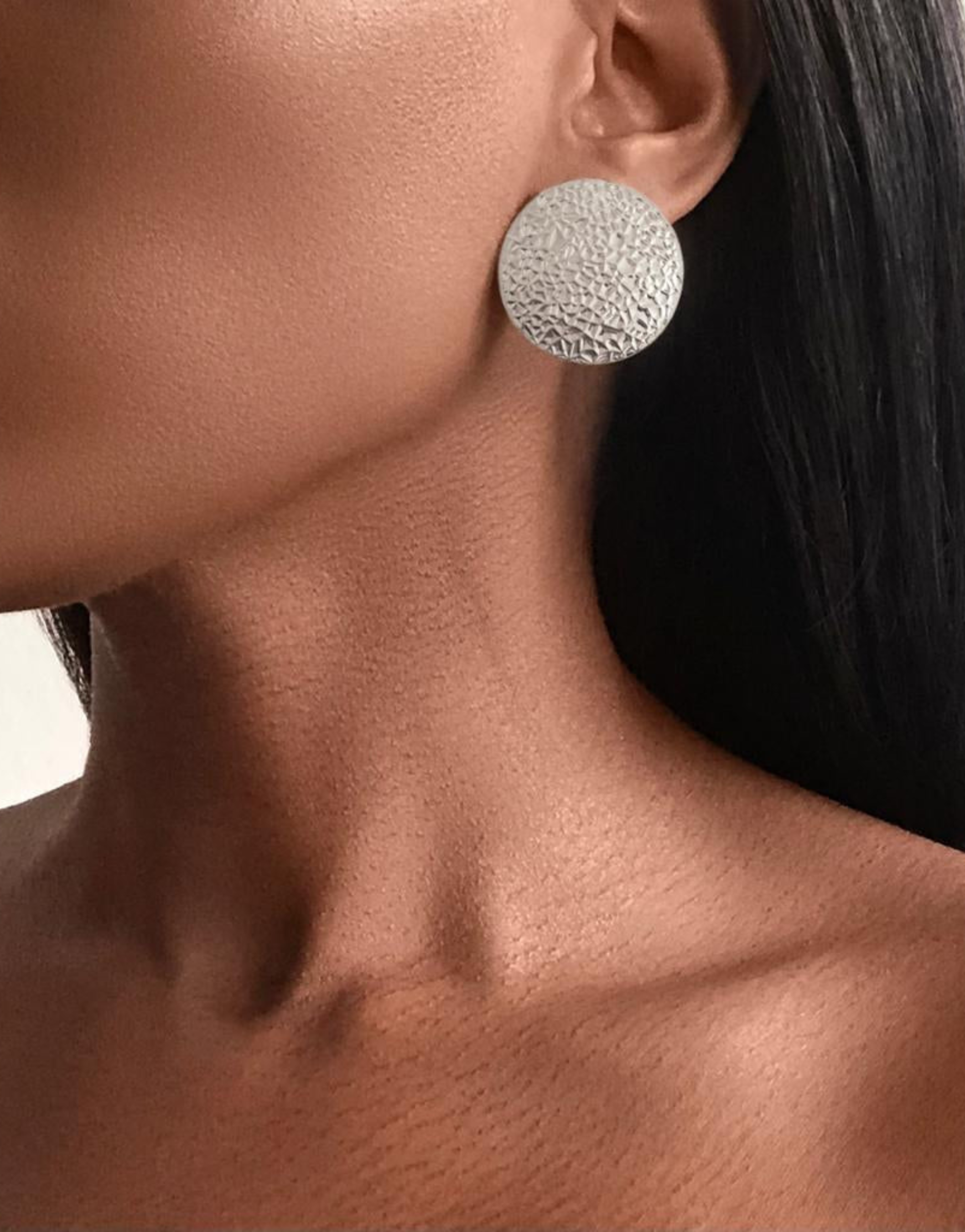 CLASSIC Silver Circle Stud Earrings