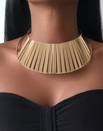 Load image into Gallery viewer, CROWN Layered Gold Big Choker
