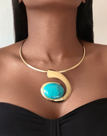 Load image into Gallery viewer, BIBA Statement Blue Necklace
