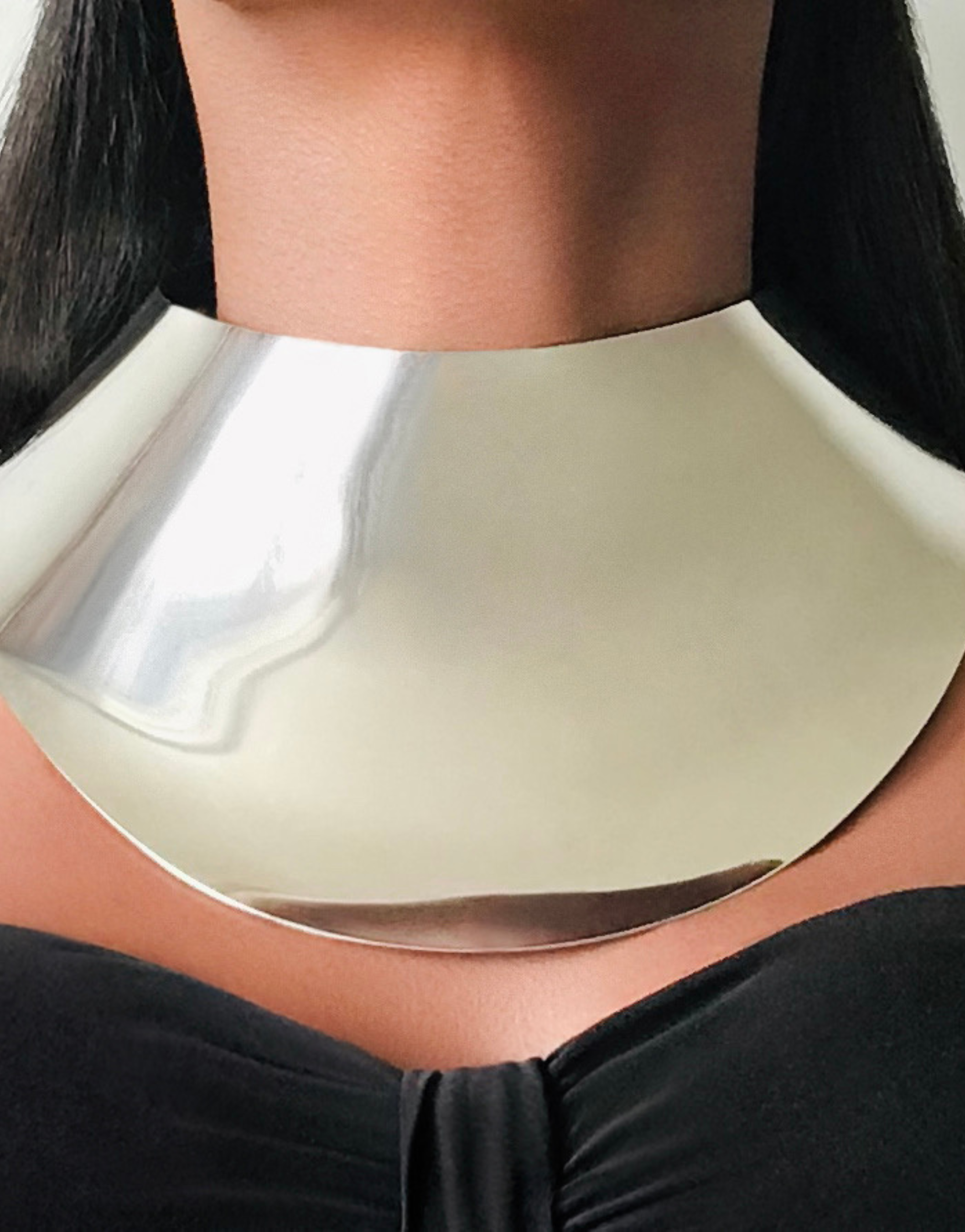 ZAGAZIG Statement Maxi-Chokerhalskette aus Silber