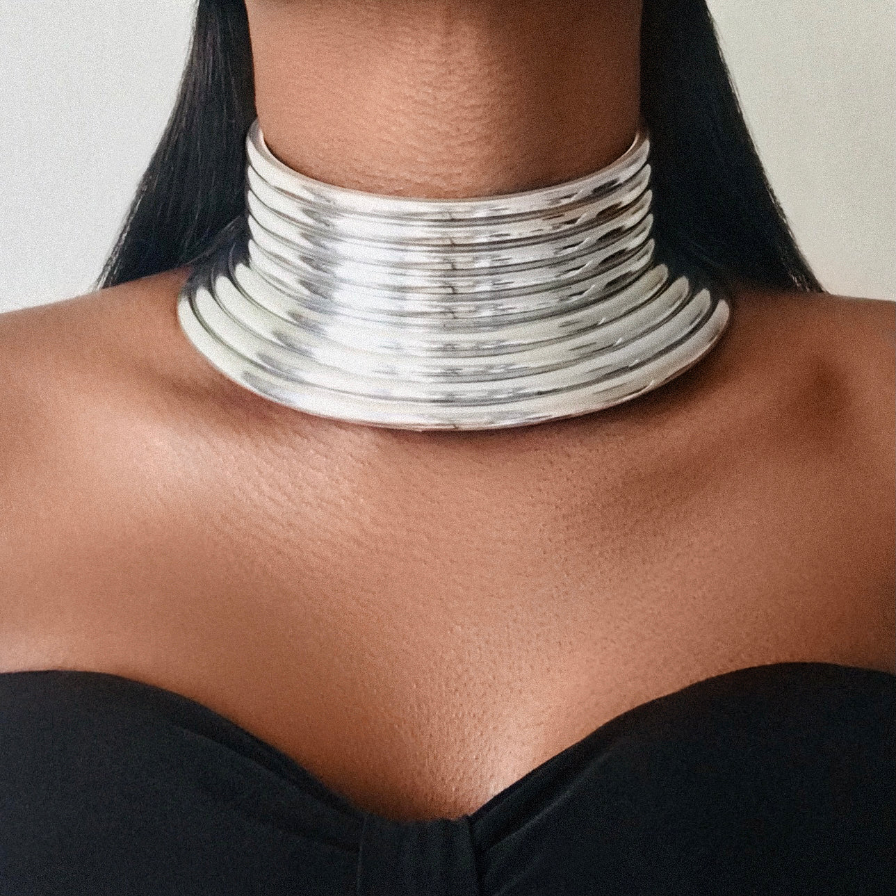 Pre-Owned TANTA African Silver Choker