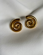 Carregar imagem no visualizador da galeria, EREMINA Spiral Chunky Gold Earrings
