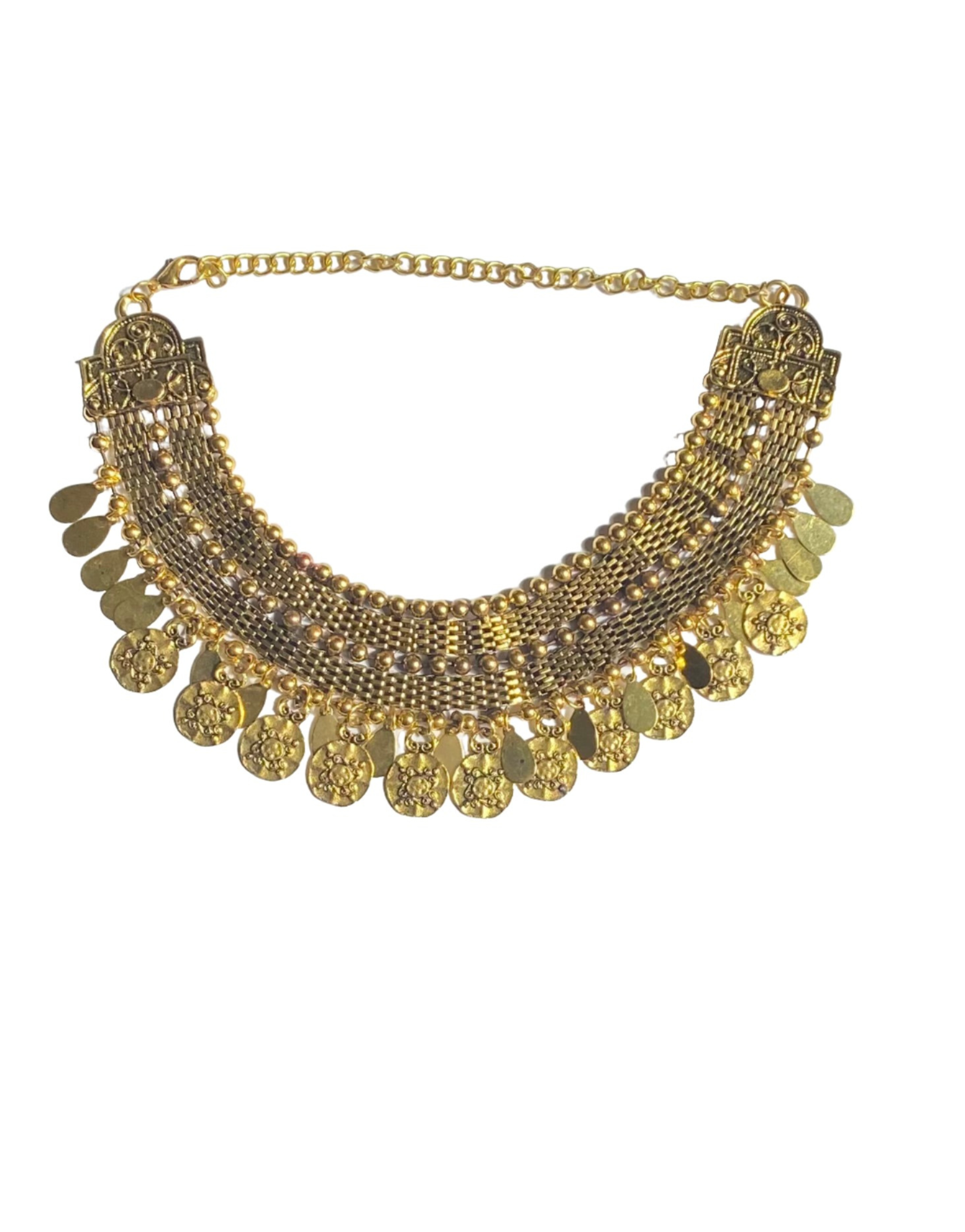 Pre-Owned DAKAHLIA Gold Coin Tribal Choker