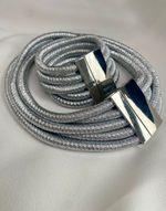 Load image into Gallery viewer, ALEXANDRIA Multilayer Silver Rope Choker &amp; Bracelet Set
