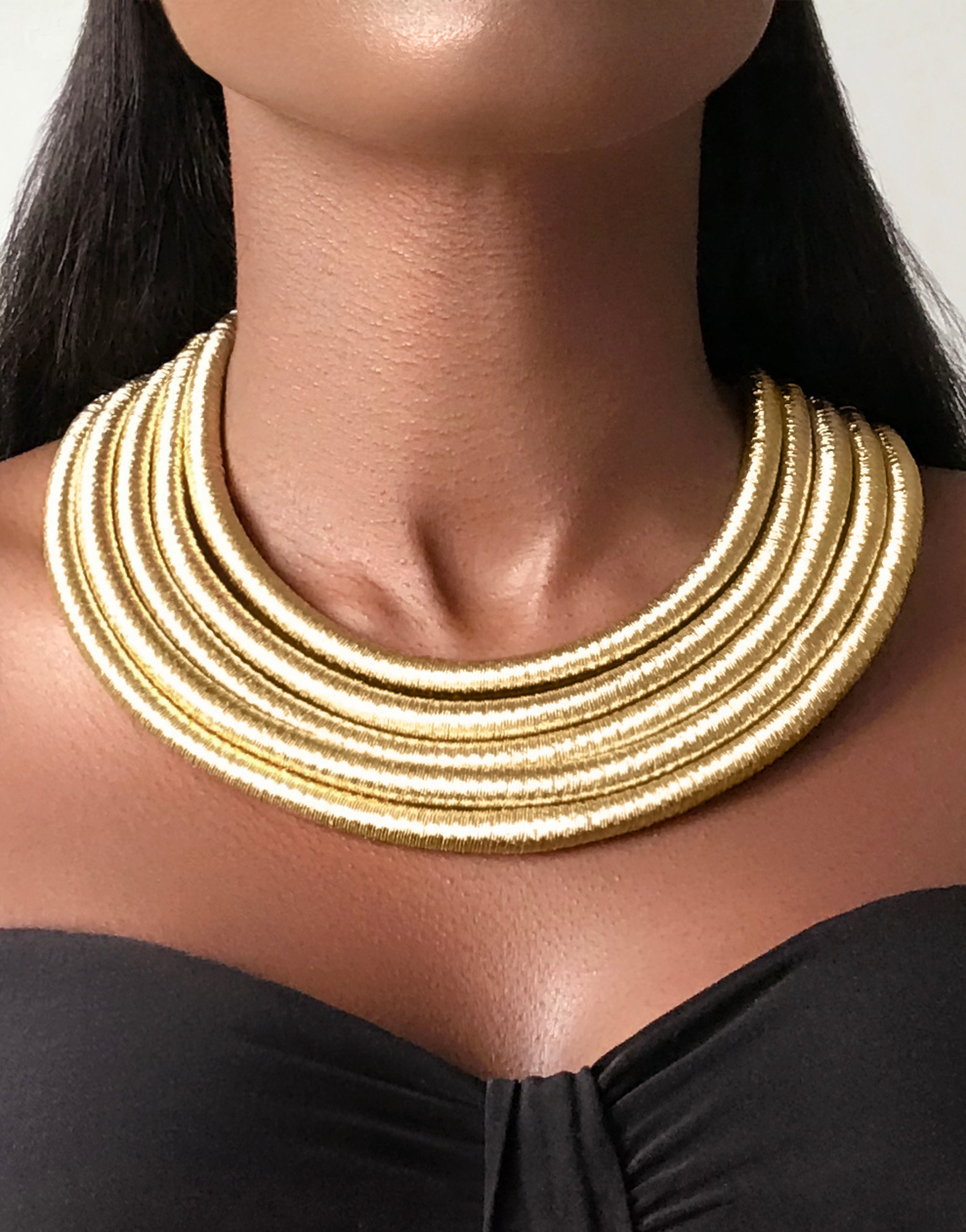 ALEXANDRIA Multilayer Gold Rope Necklace