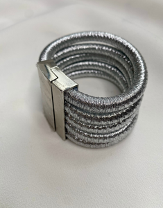 ALEXANDRIA Multilayer Silver Rope Bracelet