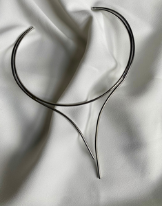 OMEGA Minimalist Silver Plated Wire Cuff Necklace
