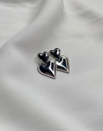 Afbeelding in Gallery-weergave laden, TI AMO Heart Drop Earrings Silver
