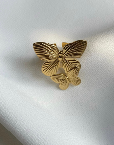 SKY Gold Butterfly Ring - Adjustable