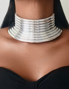 Pre-Owned TANTA African Silver Choker