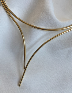 OMEGA Minimalist Gold Plated Wire Cuff Necklace