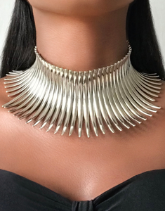 QENA Statement Tribal Silver Choker