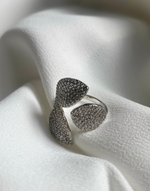 Carregar imagem no visualizador da galeria, TRUE HAVEN Leaves Jewel Ring Silver- Adjustable
