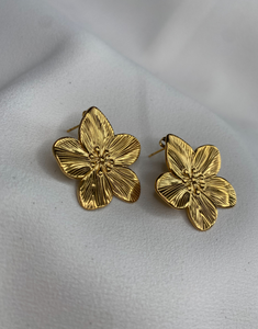 ABYDOS Chunky Gold Flower Earrings