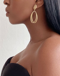 TARA Clip-On Earrings Triple Hoop