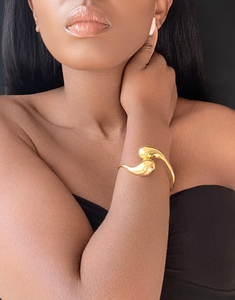 DELUXE Gold Drop Cuff Bracelet