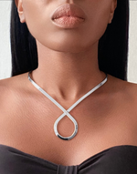 Carregar imagem no visualizador da galeria, ALPHA Minimalist Silver Cuff Necklace
