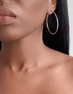 CAIRO Clip-On Thin Small Hoop Earrings Gold