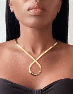 ALPHA Minimalist Gold Cuff Necklace