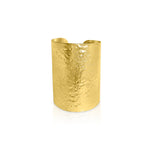Load image into Gallery viewer, MINYA Gold Large Textured Cuff Bangle Bracelet
