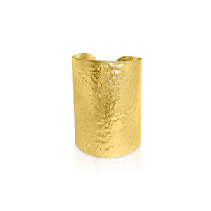 MINYA Gold Large Textured Cuff Bangle Bracelet